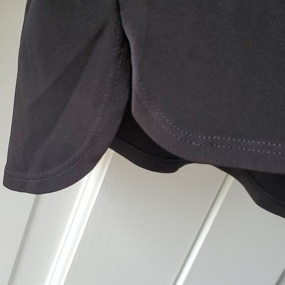 CALVIN KLEIN BLACK SHEER PUFF SLEEVE KNIT TOP SIZE LARGE MINIMALIST CAPSULE - Picture 4 of 10